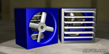 Direct Drive Wall Fans With Gravity-Actuated Back Draft Dampers